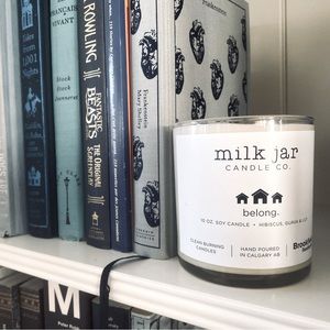 Milk Jar Soy Candle in Hibiscus, Guava and Lily